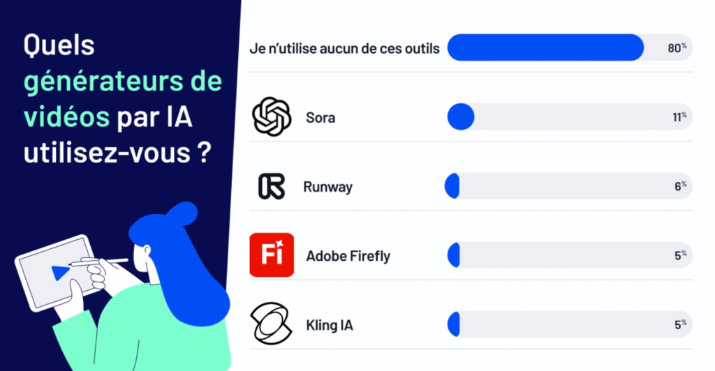 Pas de leader évident pour ce qui est des générateurs de vidéos. © BDM