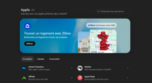L'onglet Applications organise les diverses applications en trois sections : En vedette, Style de vie et Productivité. Actuellement. ©Mook Digital